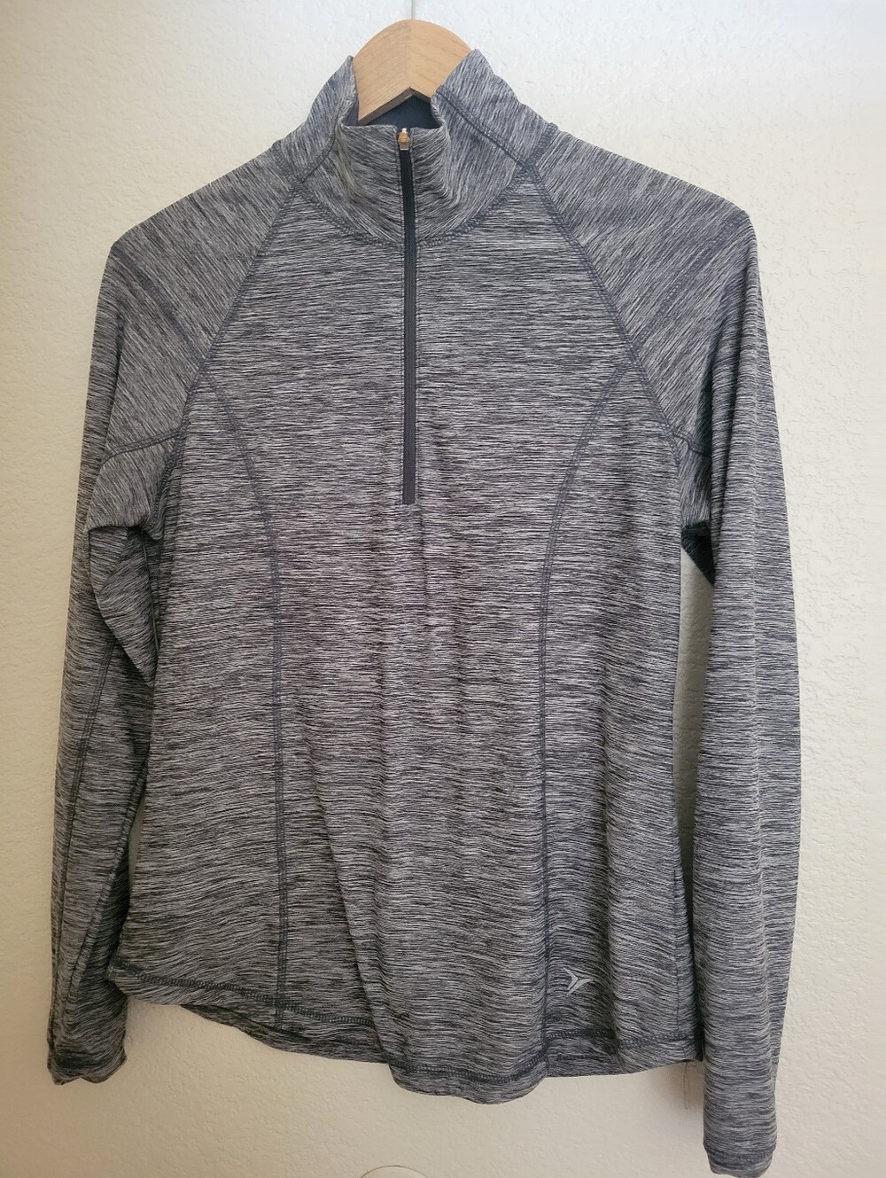 Womens Gray Quarter-Zip Performance Sweater Old Navy Active Size M